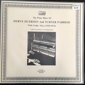 Herve Duerson And Turner Parrish With Teddy Moss  ‎– The Piano Blues (1929-1933) Complete Recordings In Chronological Order