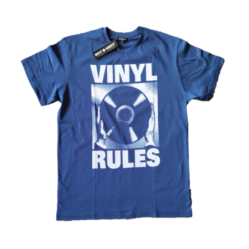 Тъмно Синя Тениска Vinyl Rules